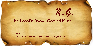 Milovánov Gothárd névjegykártya